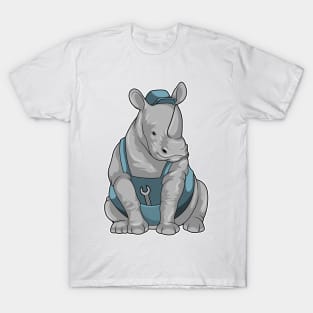 Rhino as Craftsman with Wrench T-Shirt